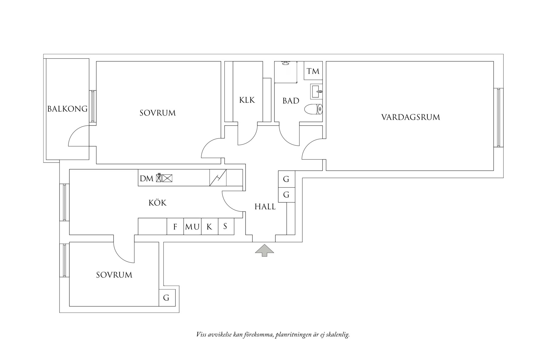 Planritning 1 Sveagatan 3