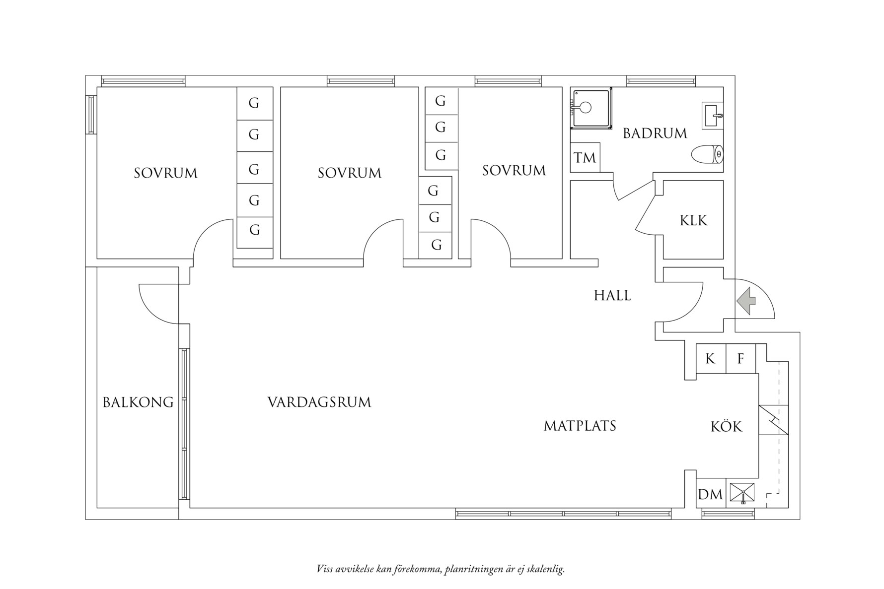 Planritning 1 Kaggeledsgatan 38 D