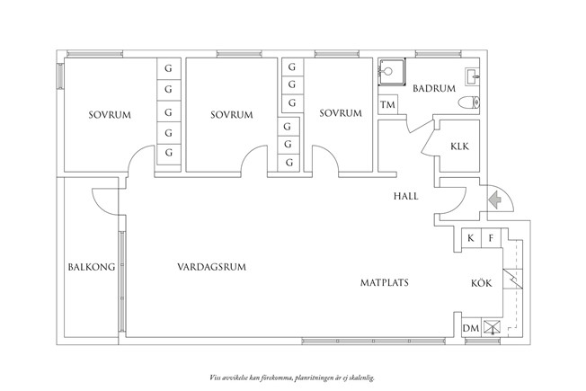 Planritning 1 Kaggeledsgatan 38 D