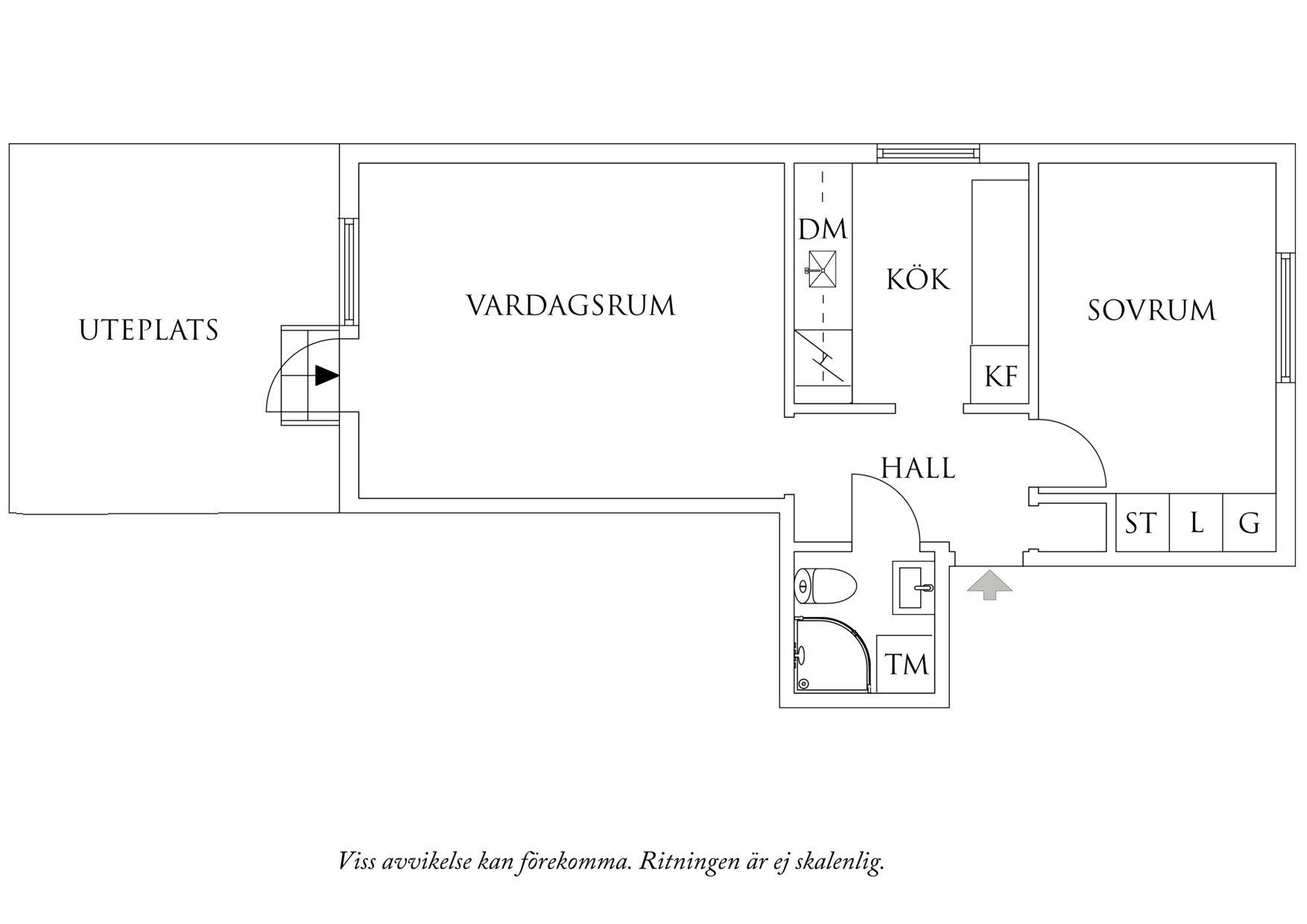 Planritning 1 Lilla Munkebäcksgatan 7A