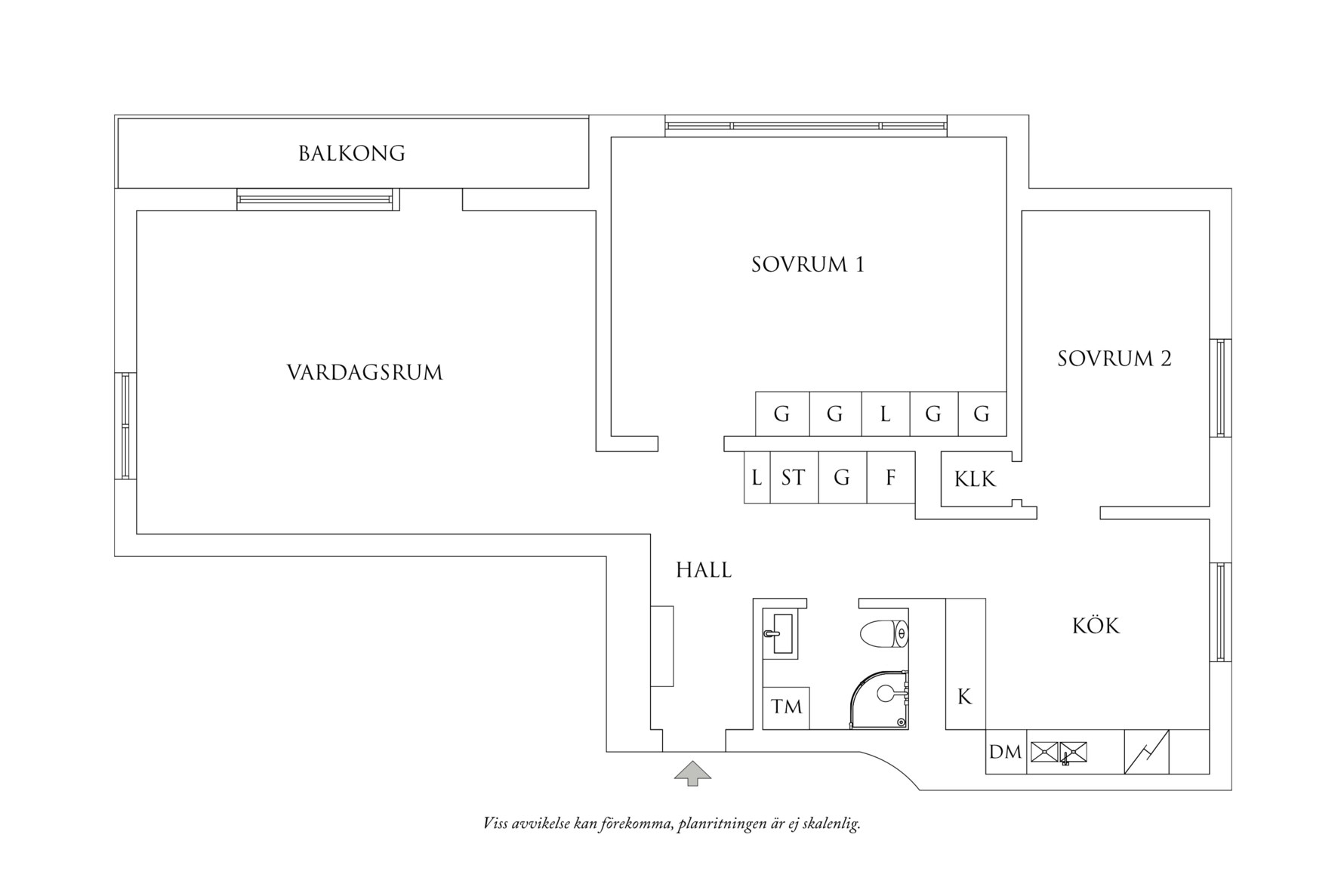 Planritning 1 Gibraltargatan 64