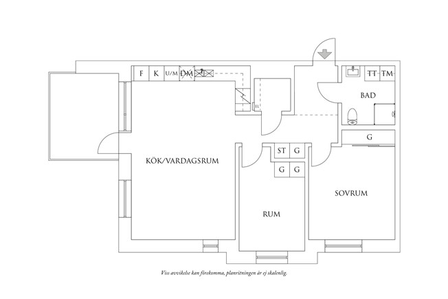 Planritning 1 Uggleberget 24