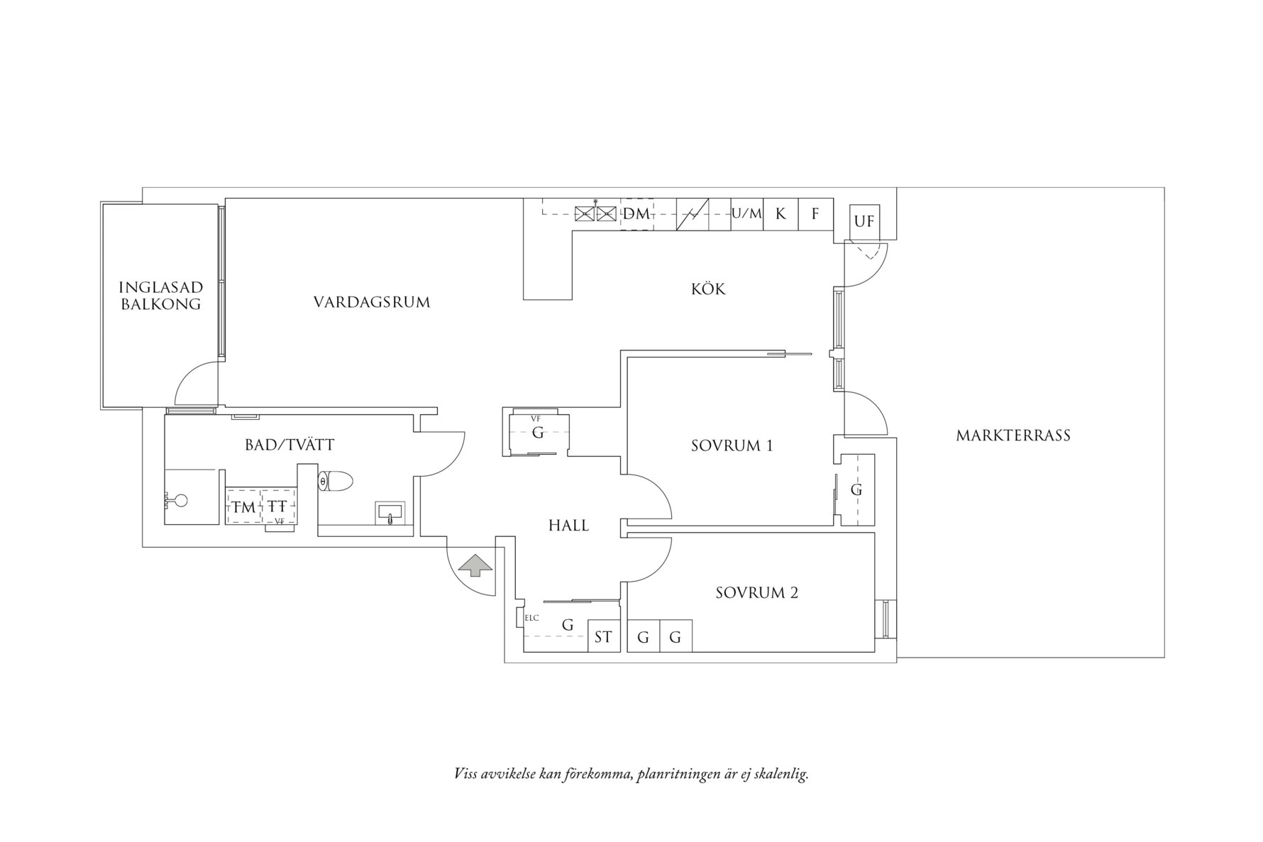 Planritning 1 Åke Falcks Gata 9