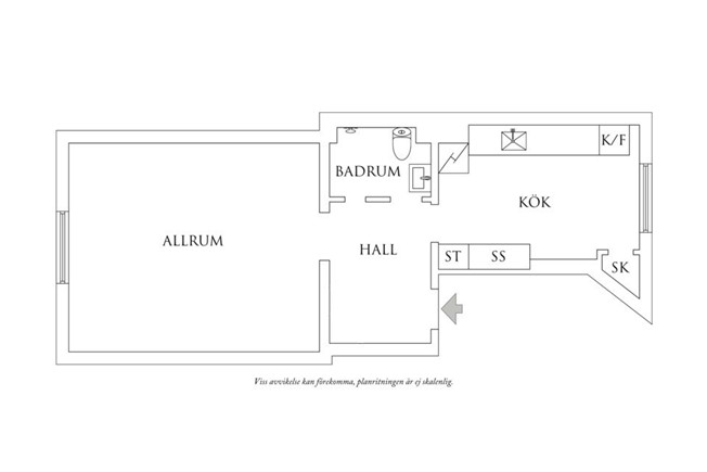 Planritning 1 Bockhornsgatan 6A