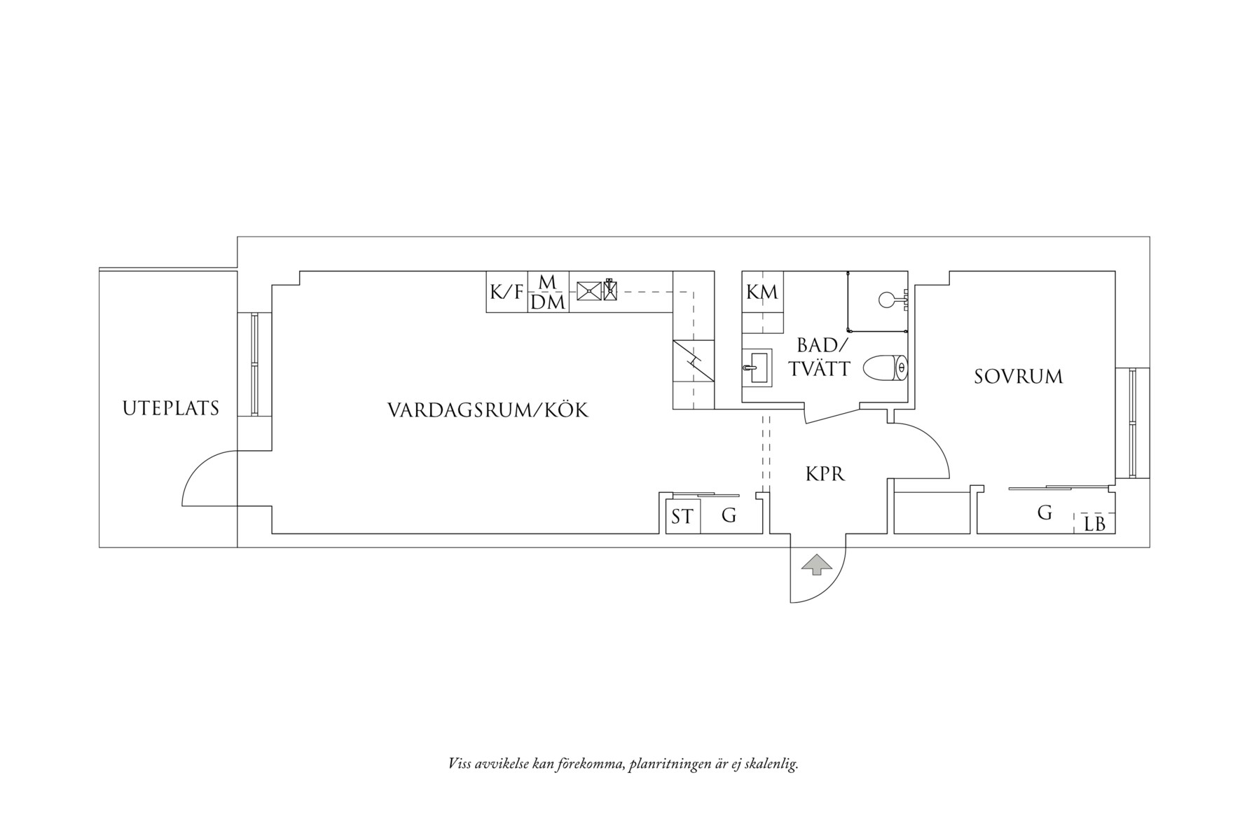 Planritning 1 Falkenbergsgatan 4B