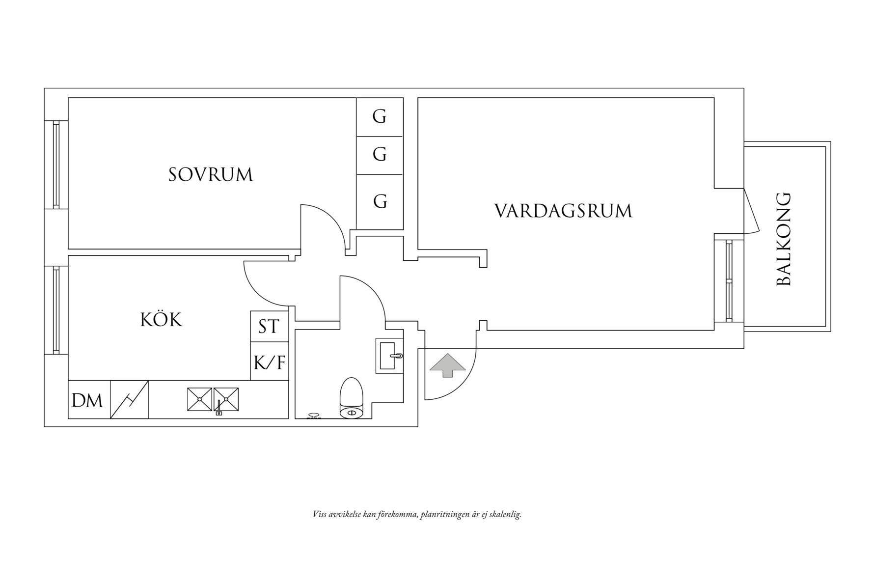 Planritning 1 Eklandagatan 52C