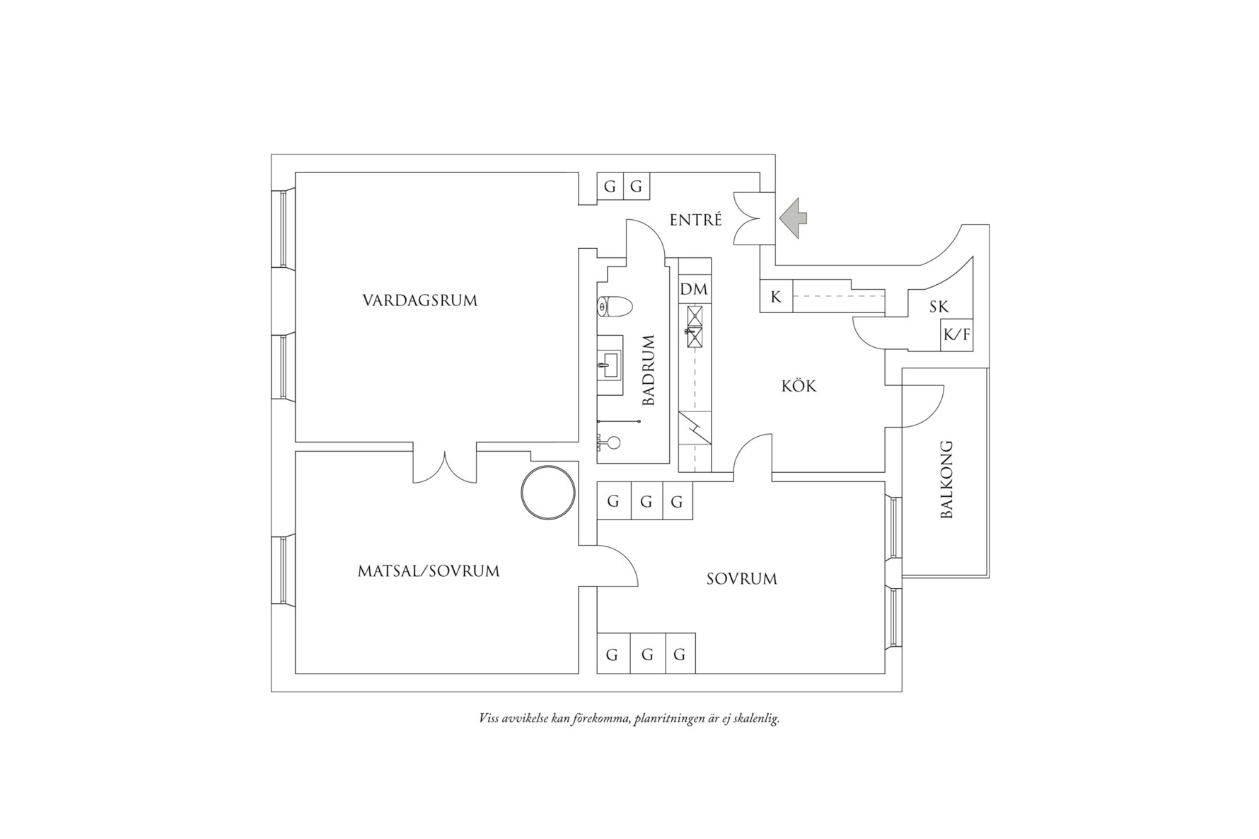 Planritning 1 Tredje långgatan 23