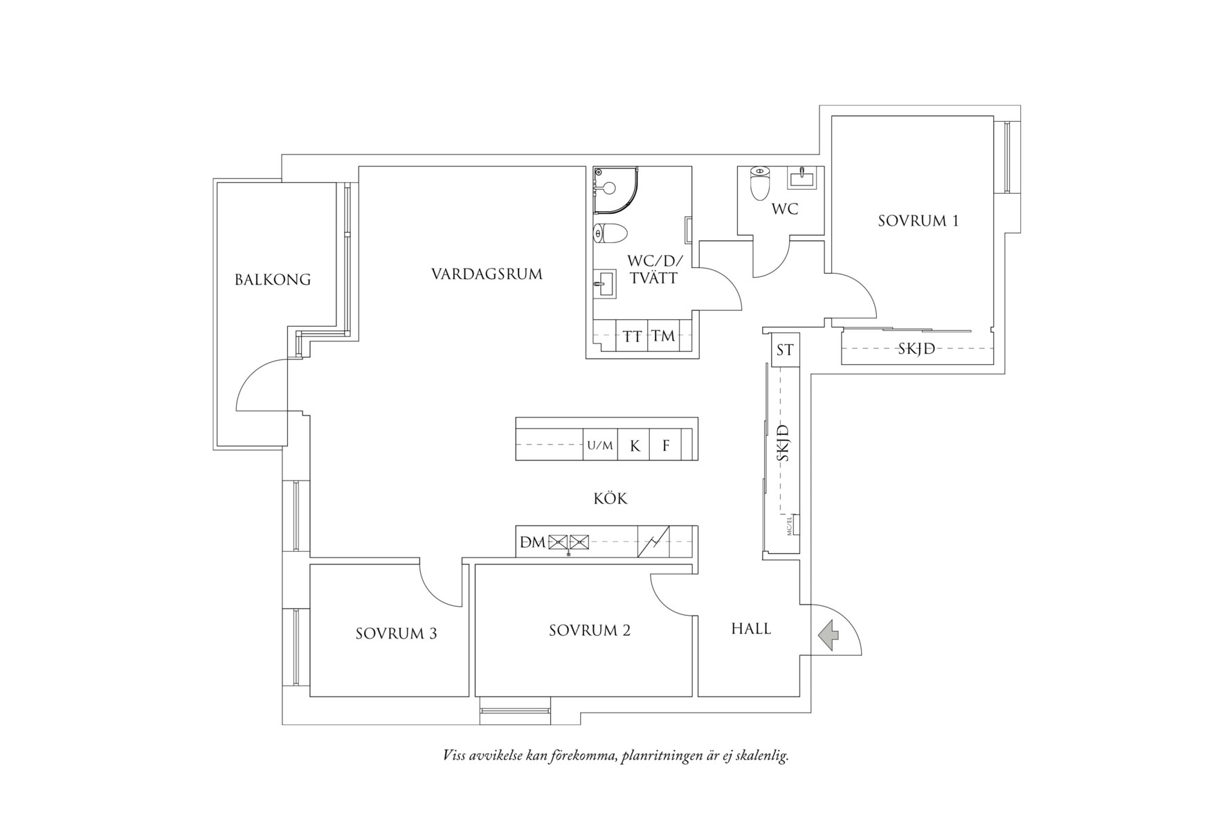 Planritning 1 Sonya Hedenbratts Gata 9
