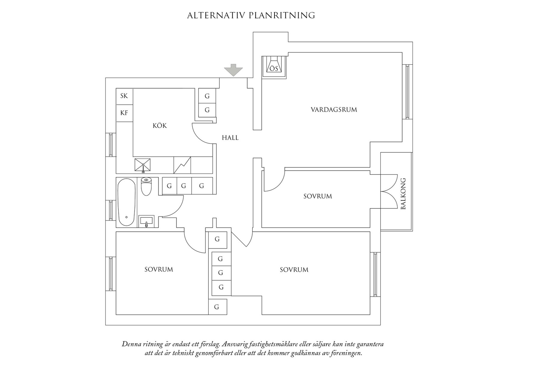 Planritning 2 Birkagatan 24A