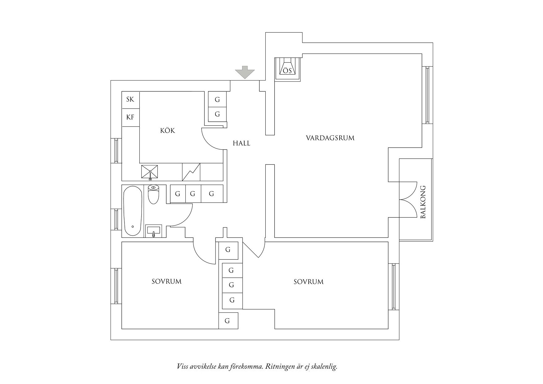 Planritning 1 Birkagatan 24A