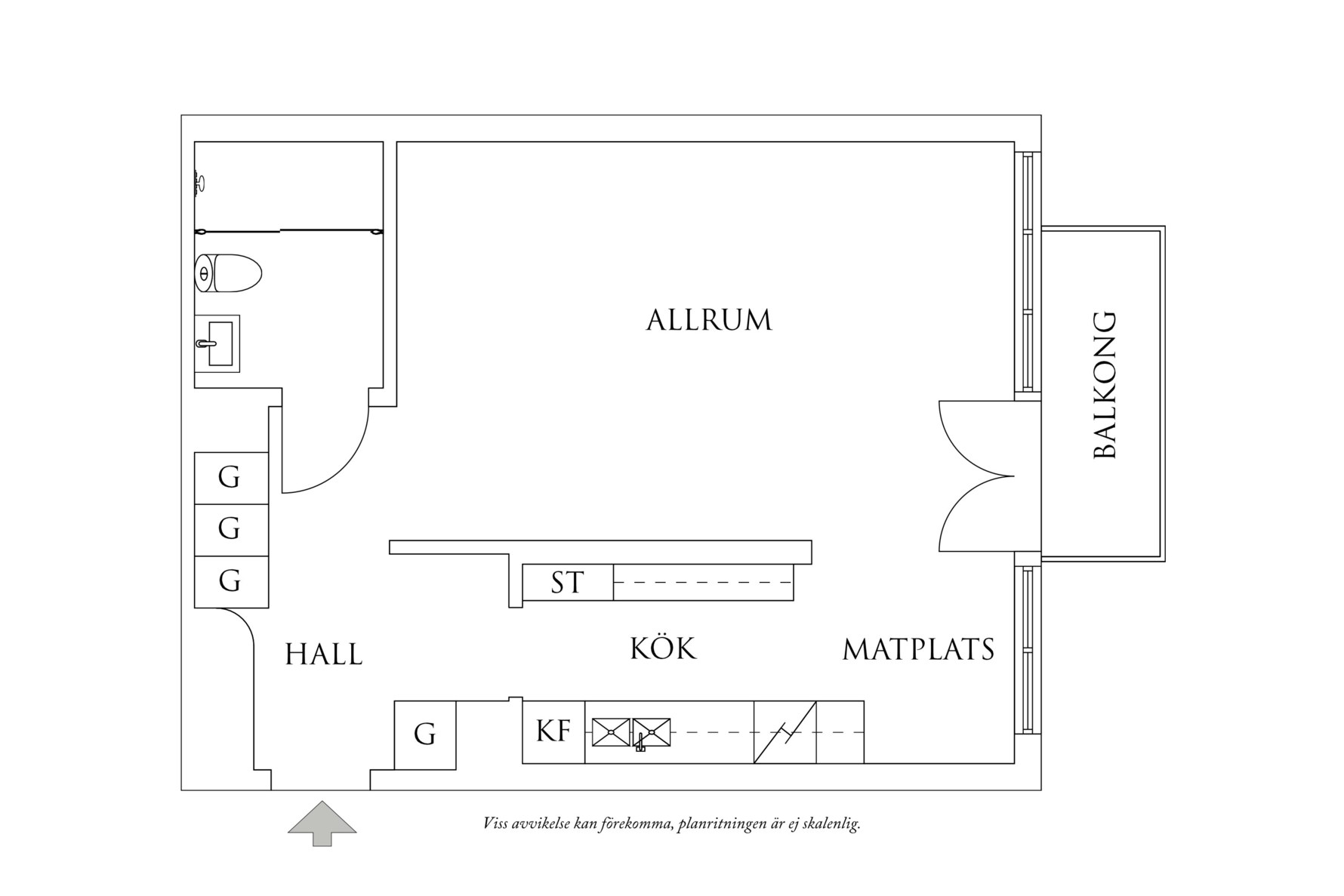 Planritning 1 Eklandagatan 29B