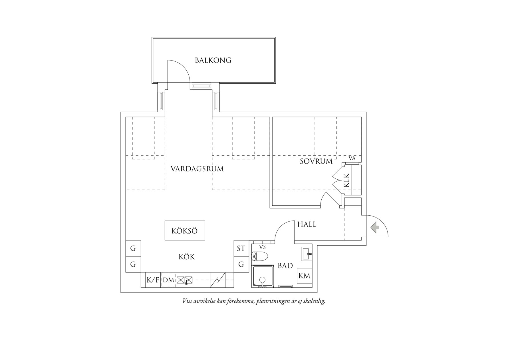 Planritning 1 Ingrid Wallbergs Gata 57