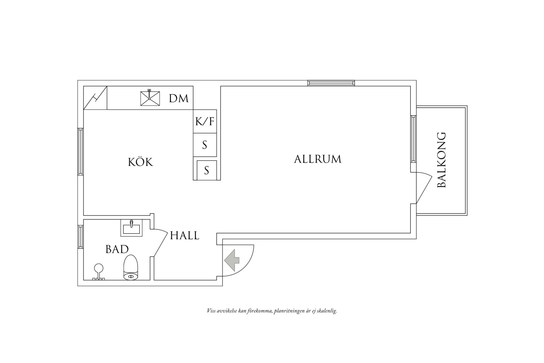 Planritning 1 Carl Larssonsgatan 6D