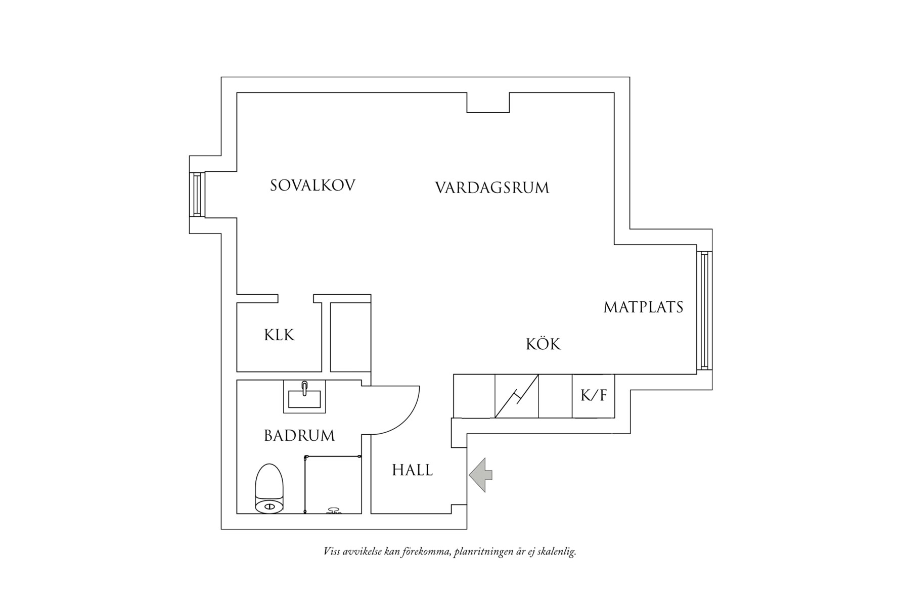 Planritning 1 Wingårdsgatan 9B