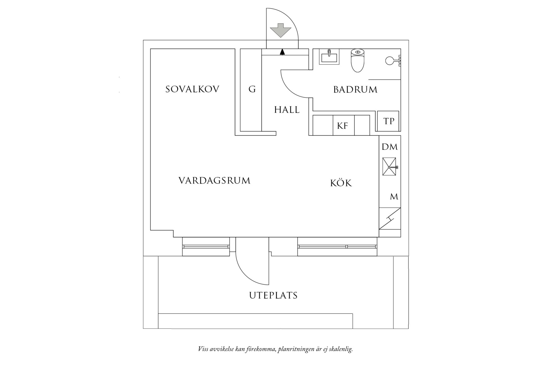 Planritning 1 Cosselsgatan 3B