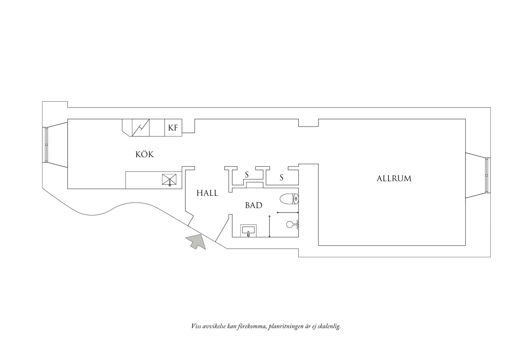 Planritning 1 Pontus Wiknersgatan 3