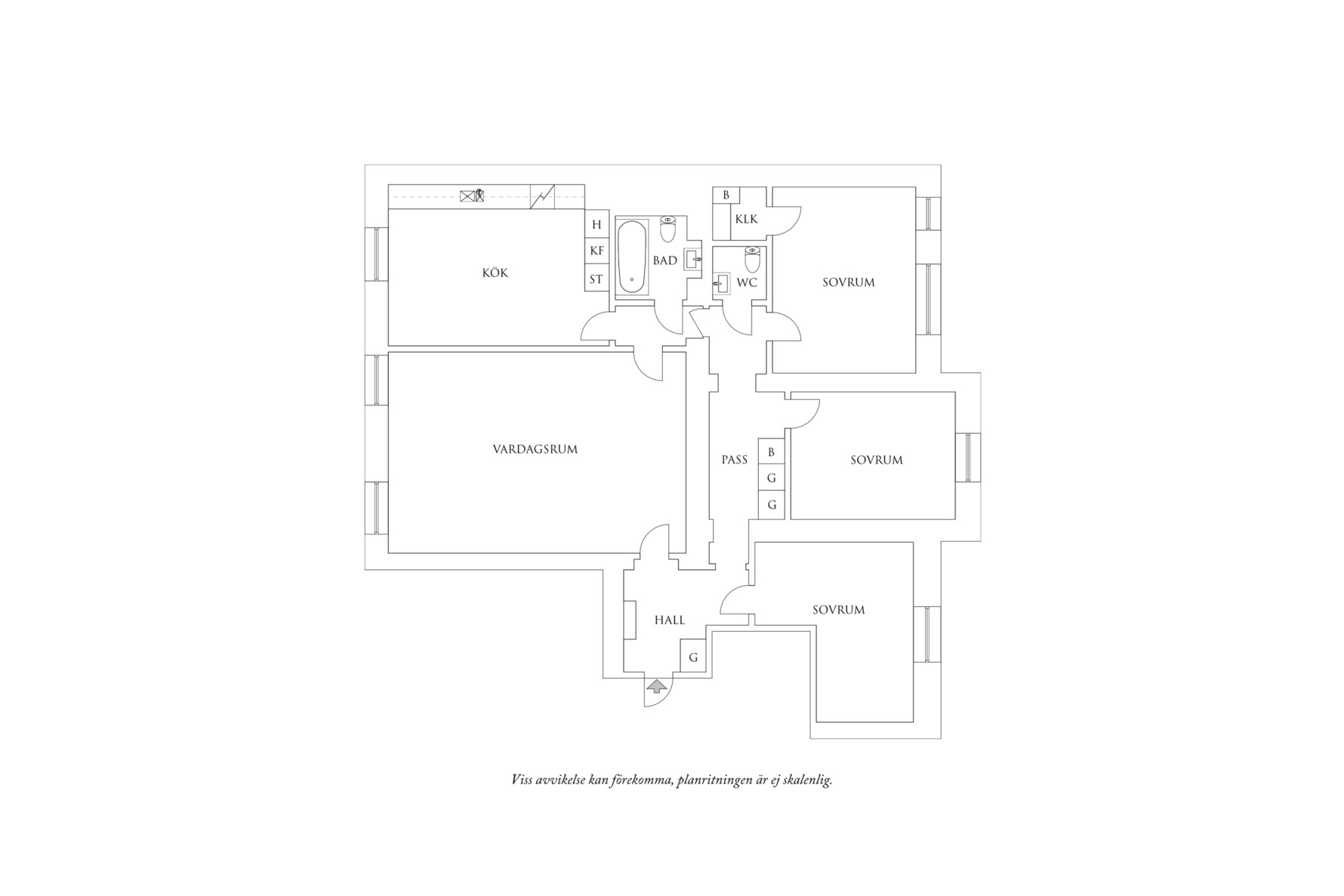 Planritning 1 Engelbrektsgatan 12