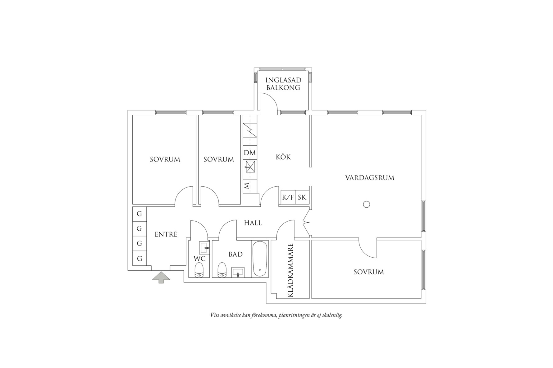 Planritning 1 Doktor Lindhs gata 3