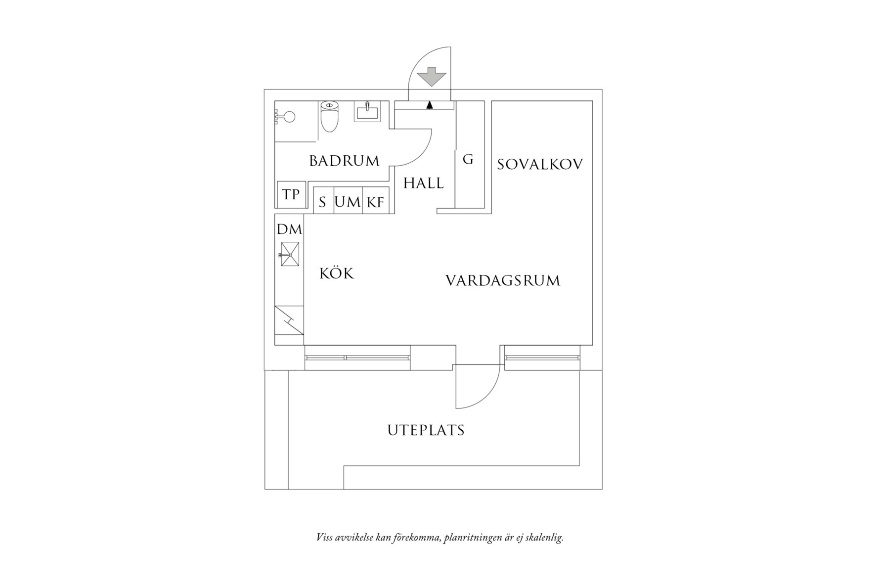 Planritning 1 Cosselsgatan 3B