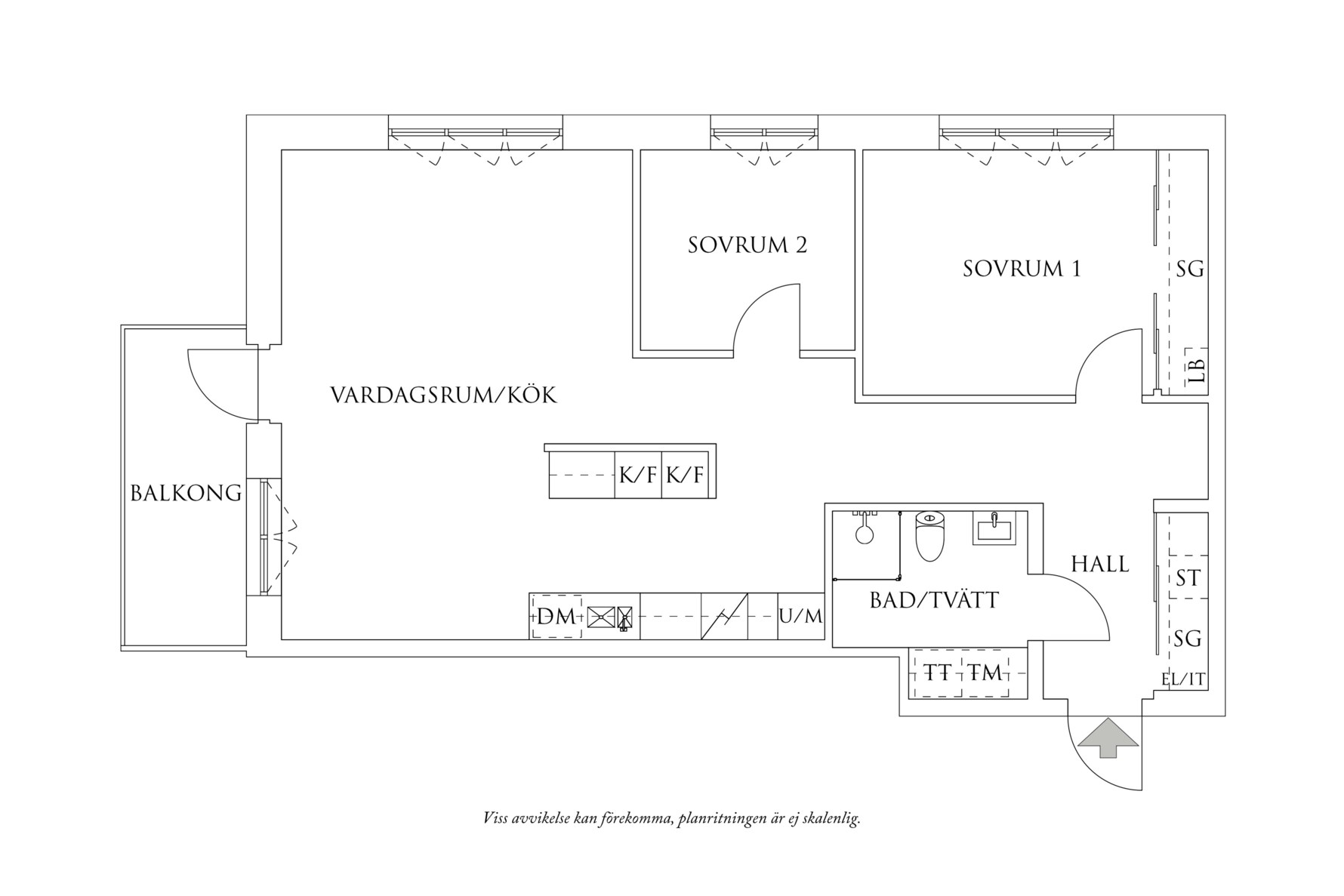 Planritning 1 Ebbe Lieberathsgatan 14D