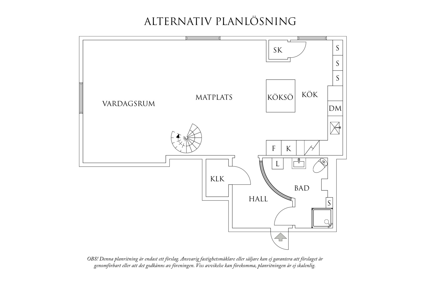 Planritning 2 Storkgatan 6F