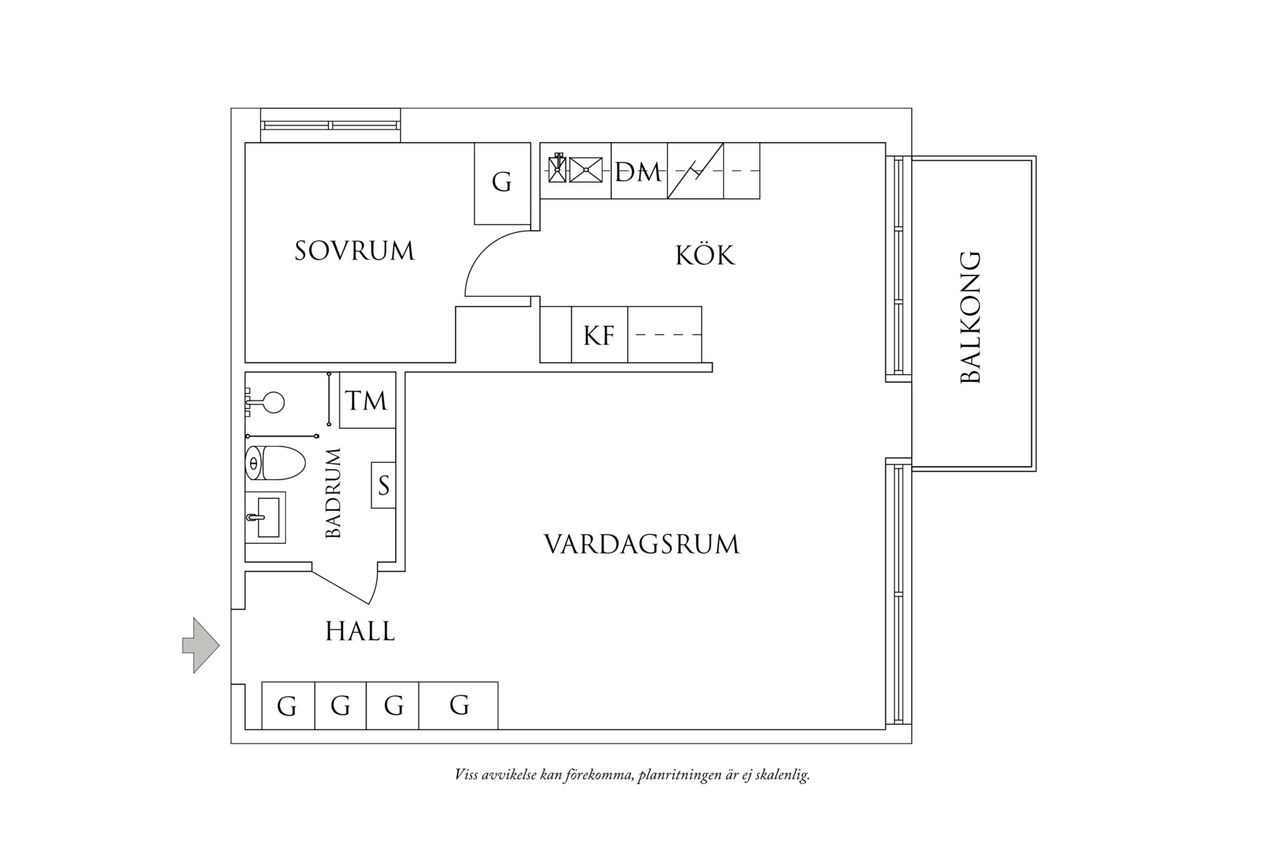 Planritning 1 Eklandagatan 29 A