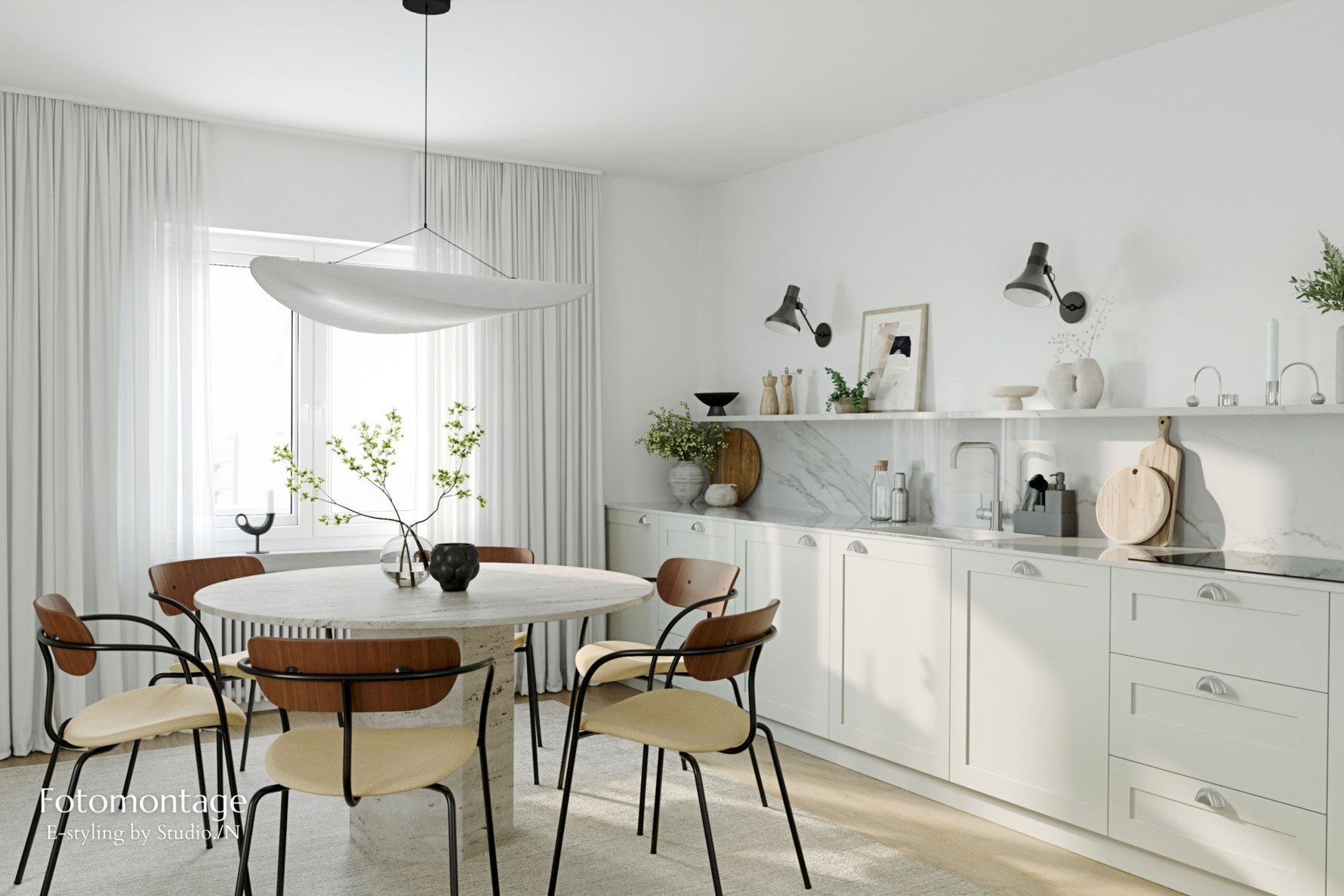 Exempelbild på nytt kök (Fotomontage)