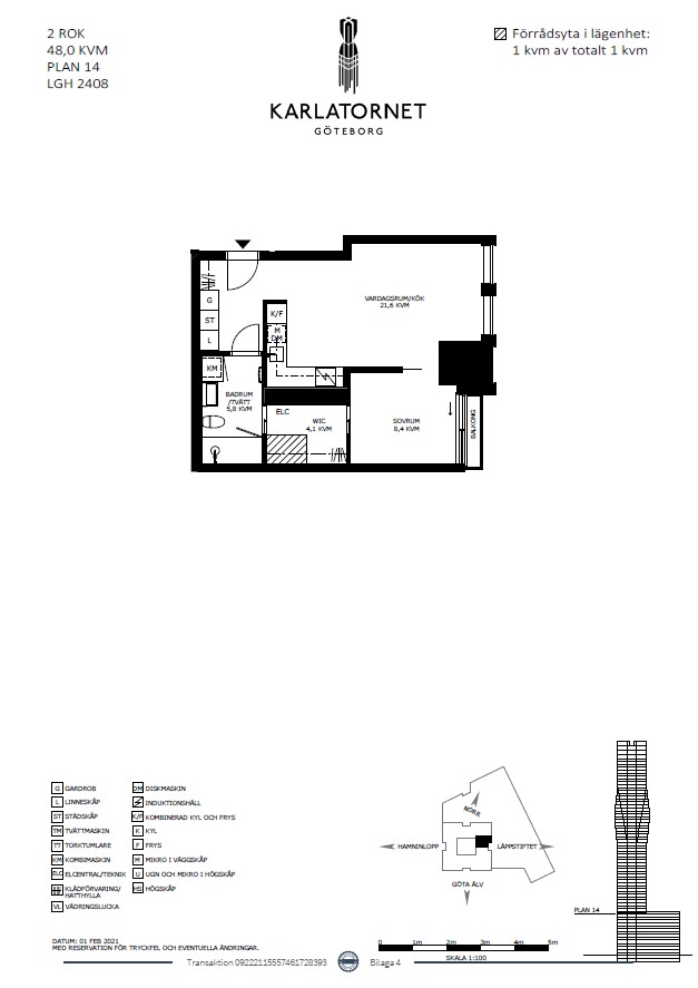 Planritning 2 Lodjursstråket 1 Karlatornet
