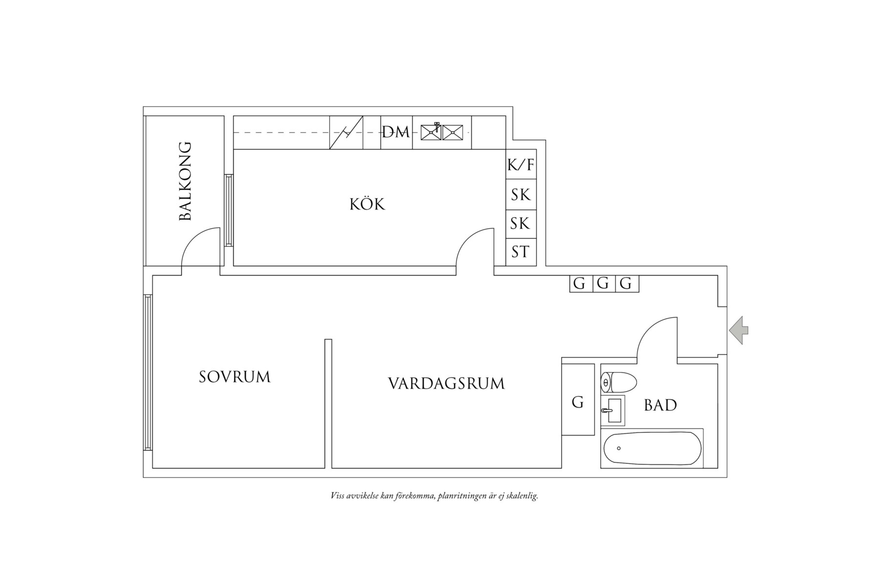 Planritning 1 Seglaregatan 4