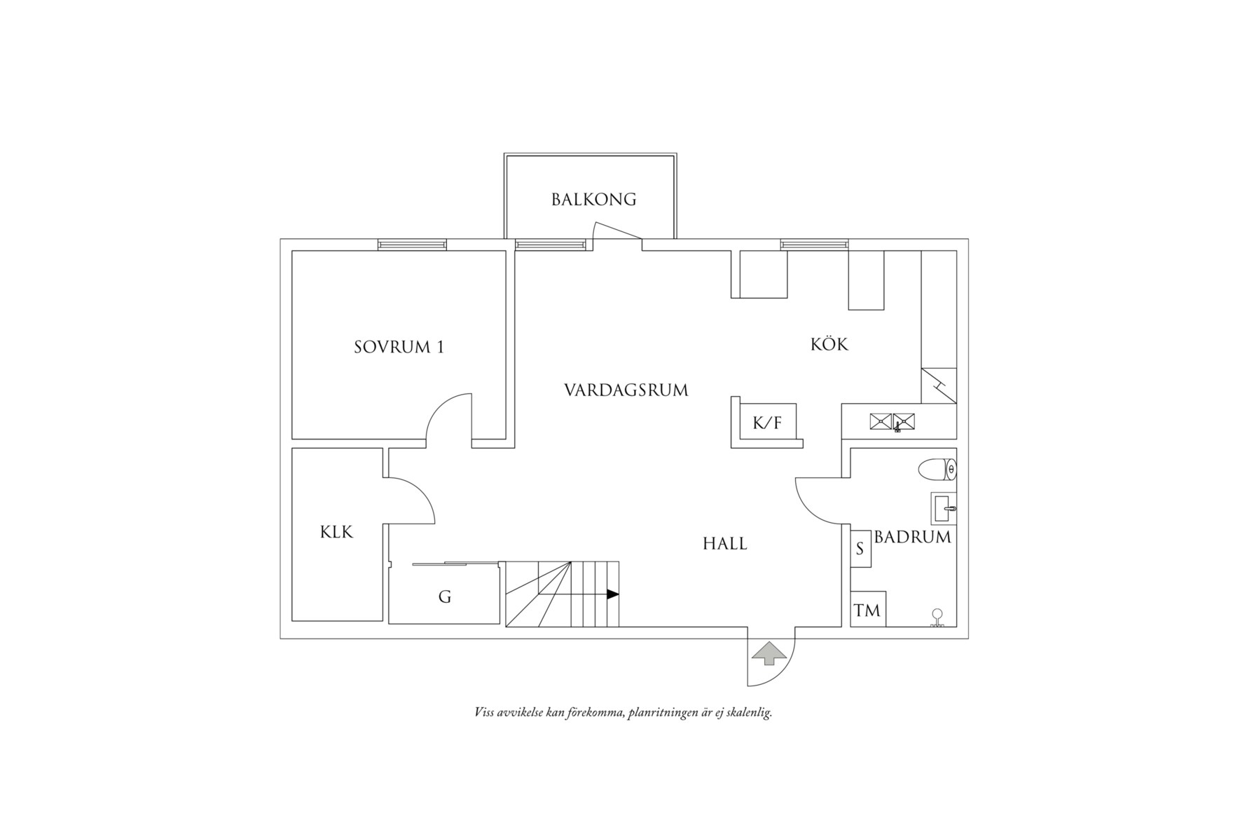 Planritning 1 Klippan 1H