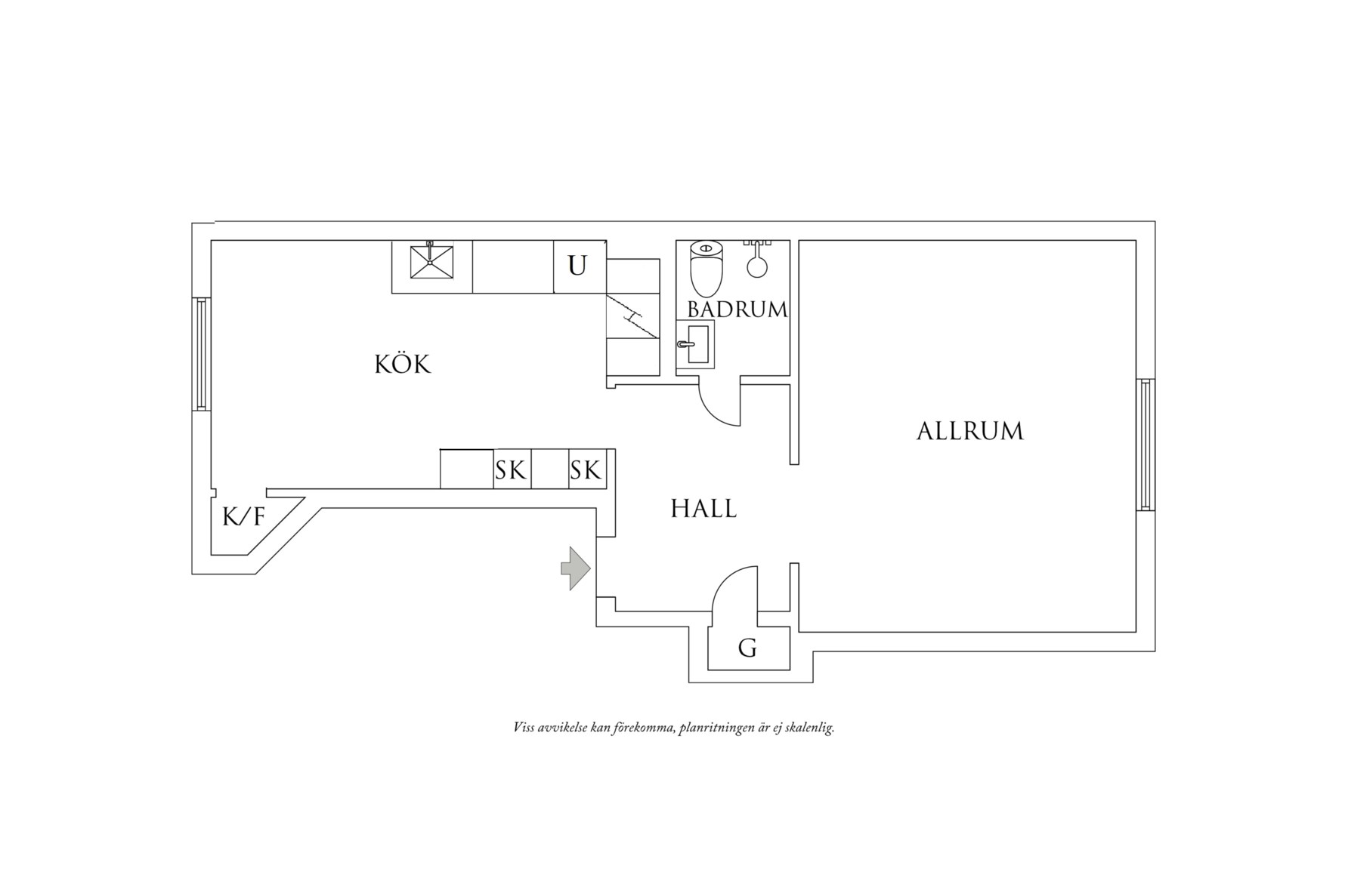 Planritning 1 Stockholmsgatan 40Q