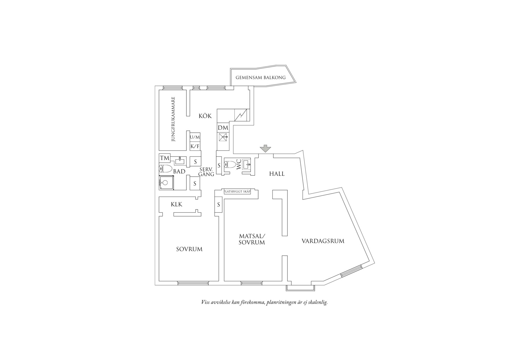 Planritning 1 Rosengatan 1