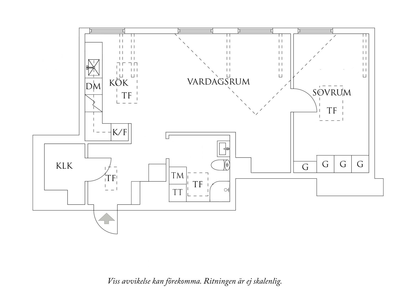 Planritning 1 Karl Gustavsgatan 7A
