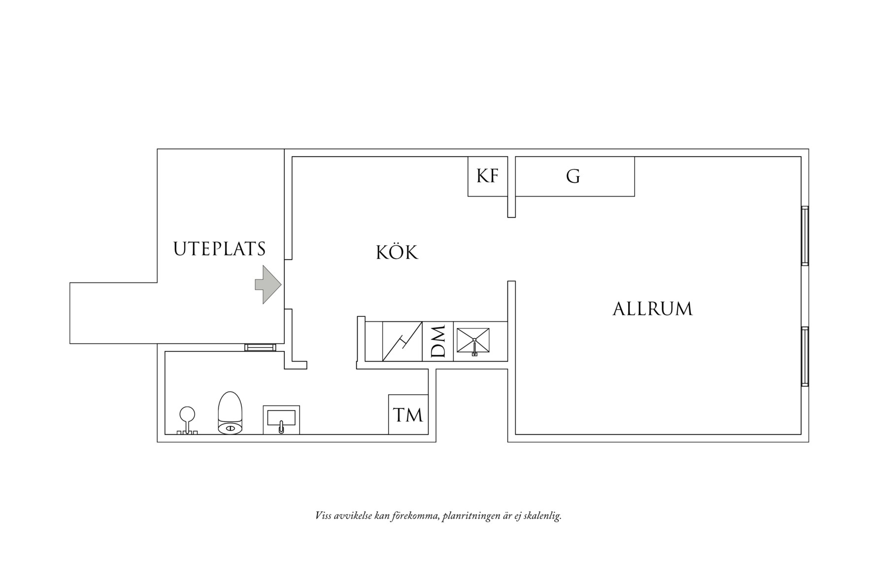 Planritning 1 Kopparslagaregatan 15E