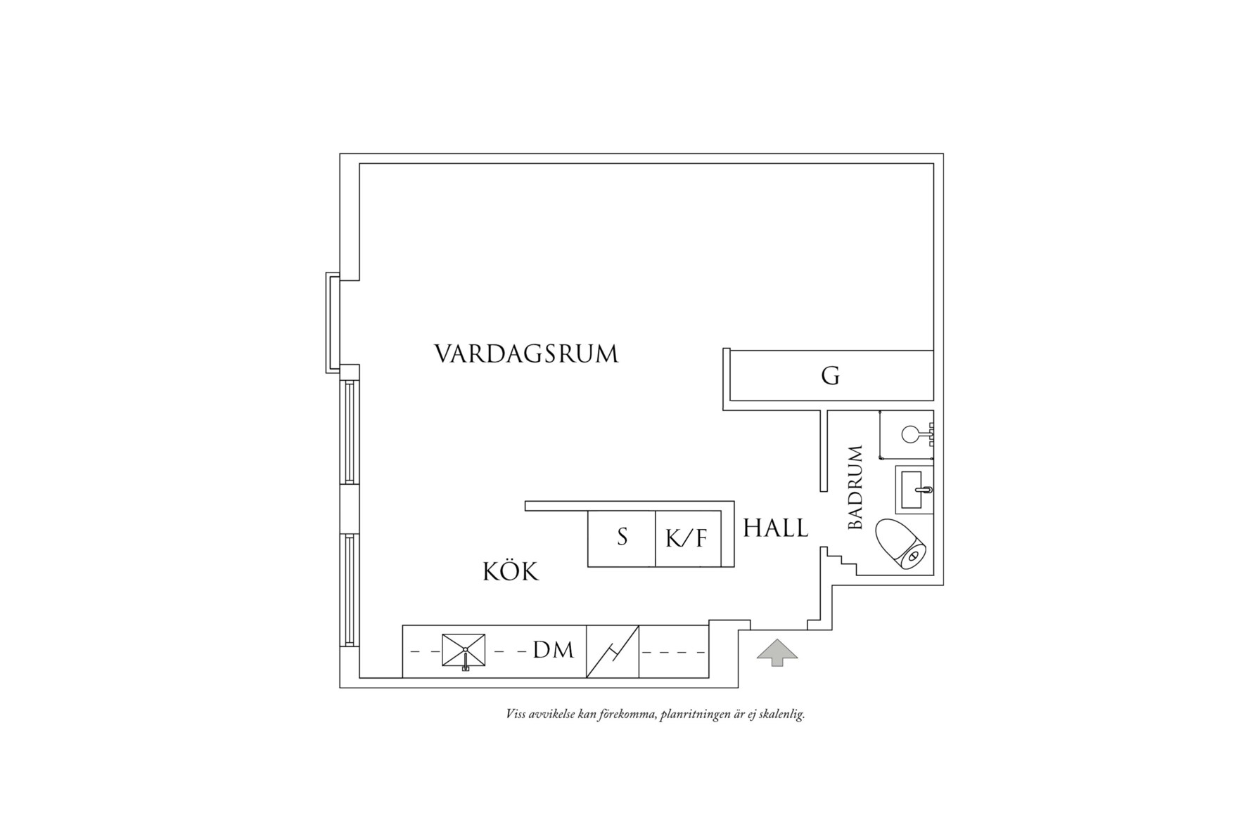 Planritning 1 Eklandagatan 45C