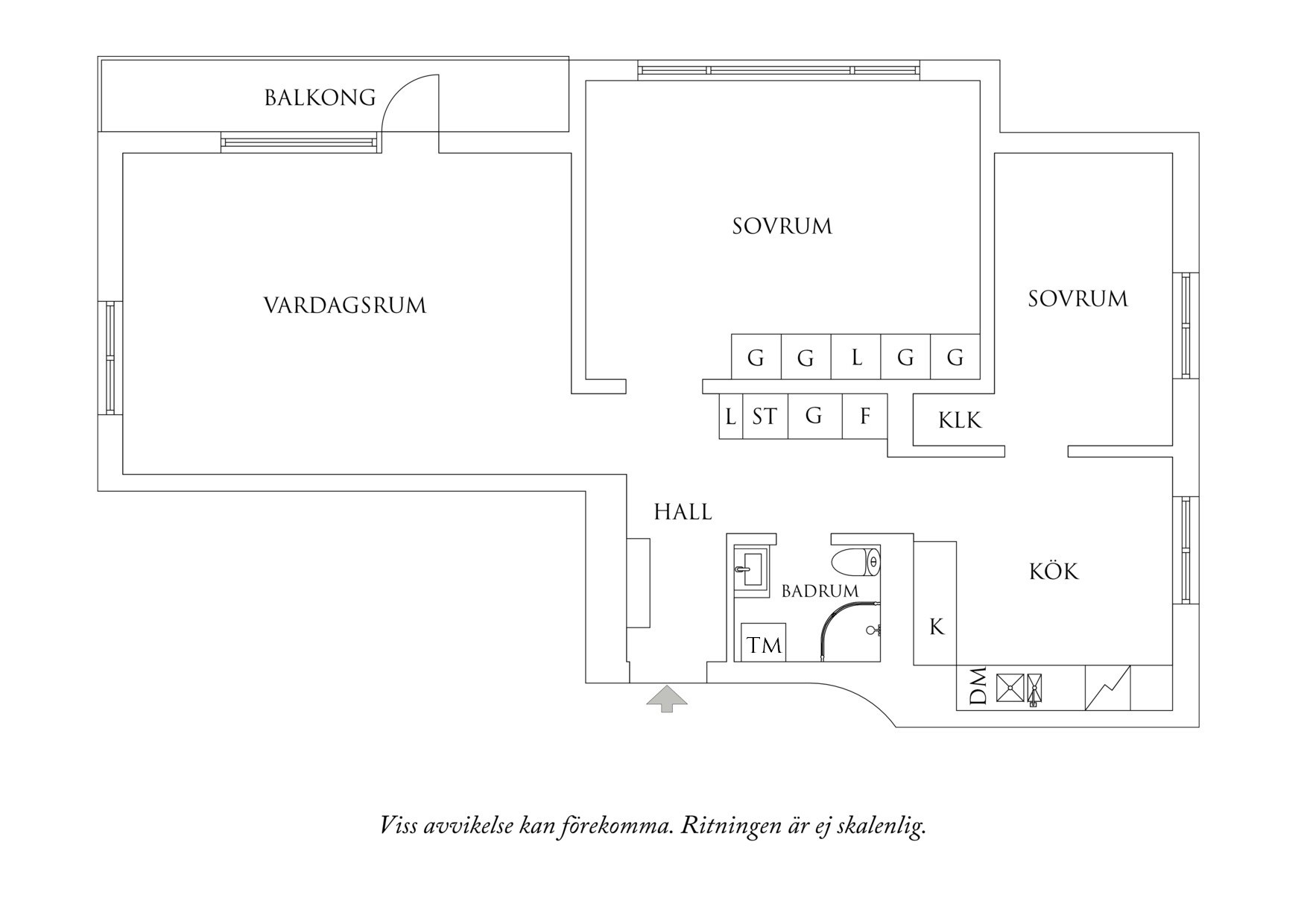 Planritning 1 Gibraltargatan 64