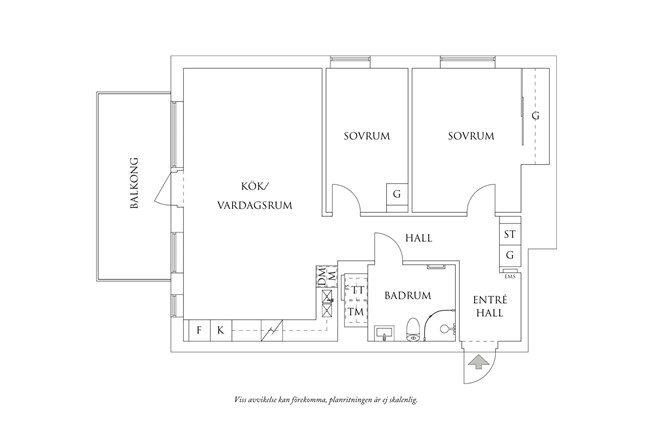 Planritning 1 Kärnvedsgatan 65