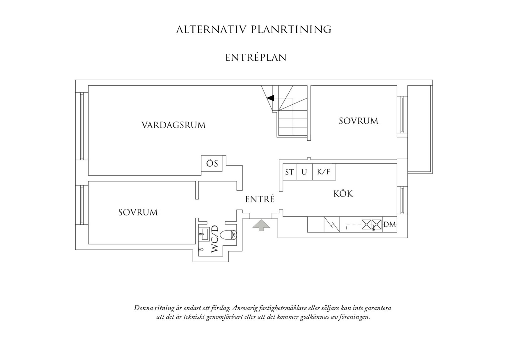 Planritning 2 Palmstedtsgatan 3A