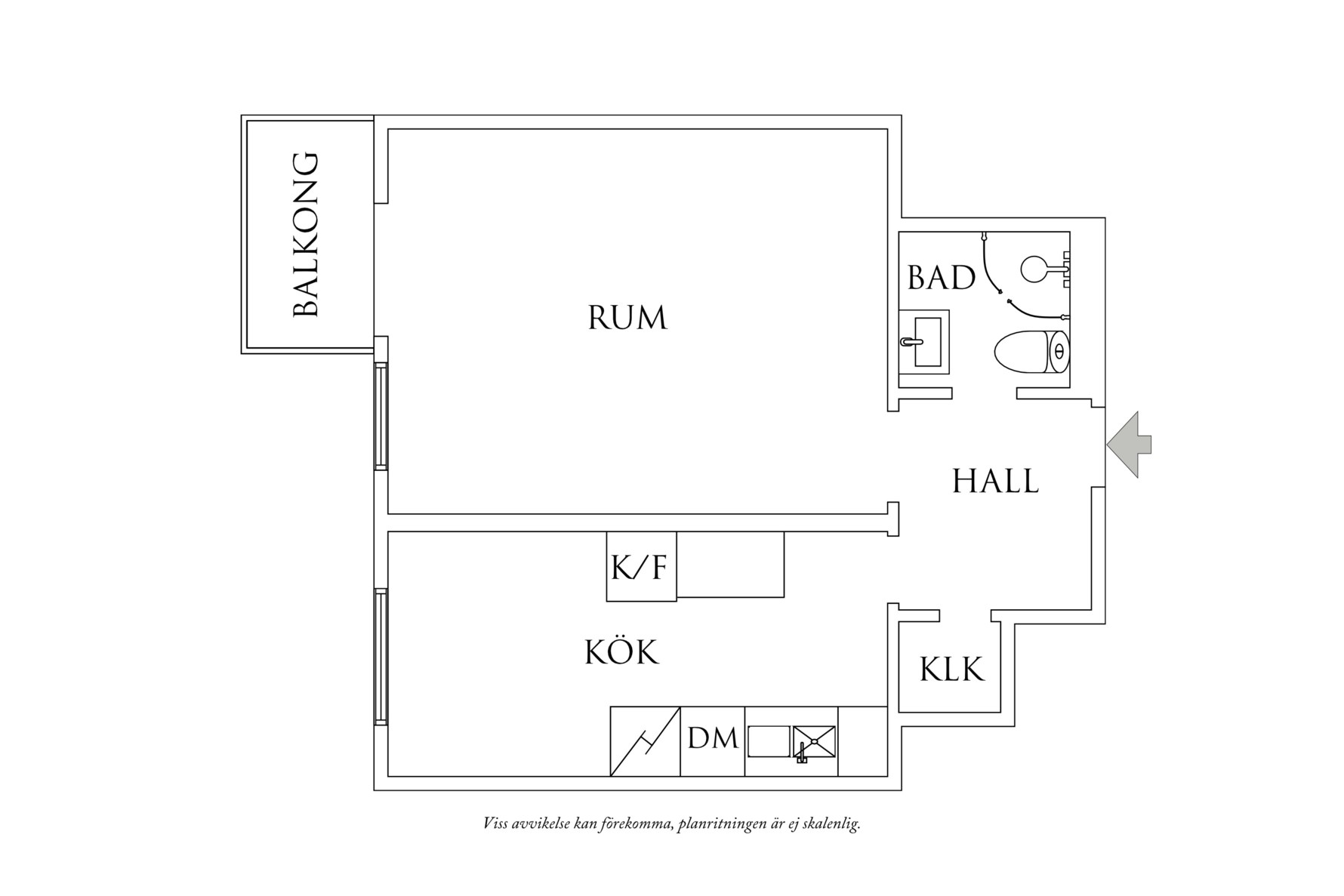 Planritning 1 Gyllenkrooksgatan 15