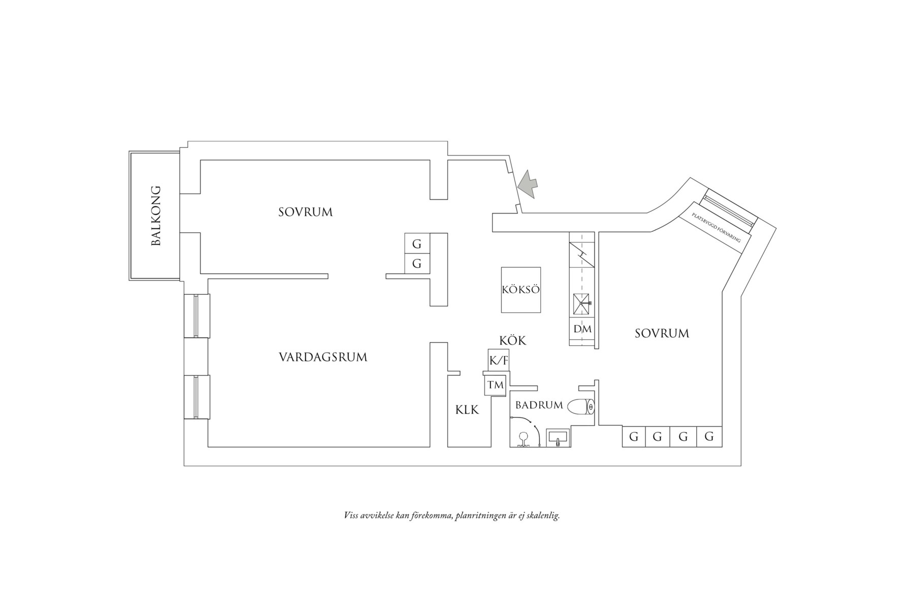 Planritning 1 Chalmersgatan 27A