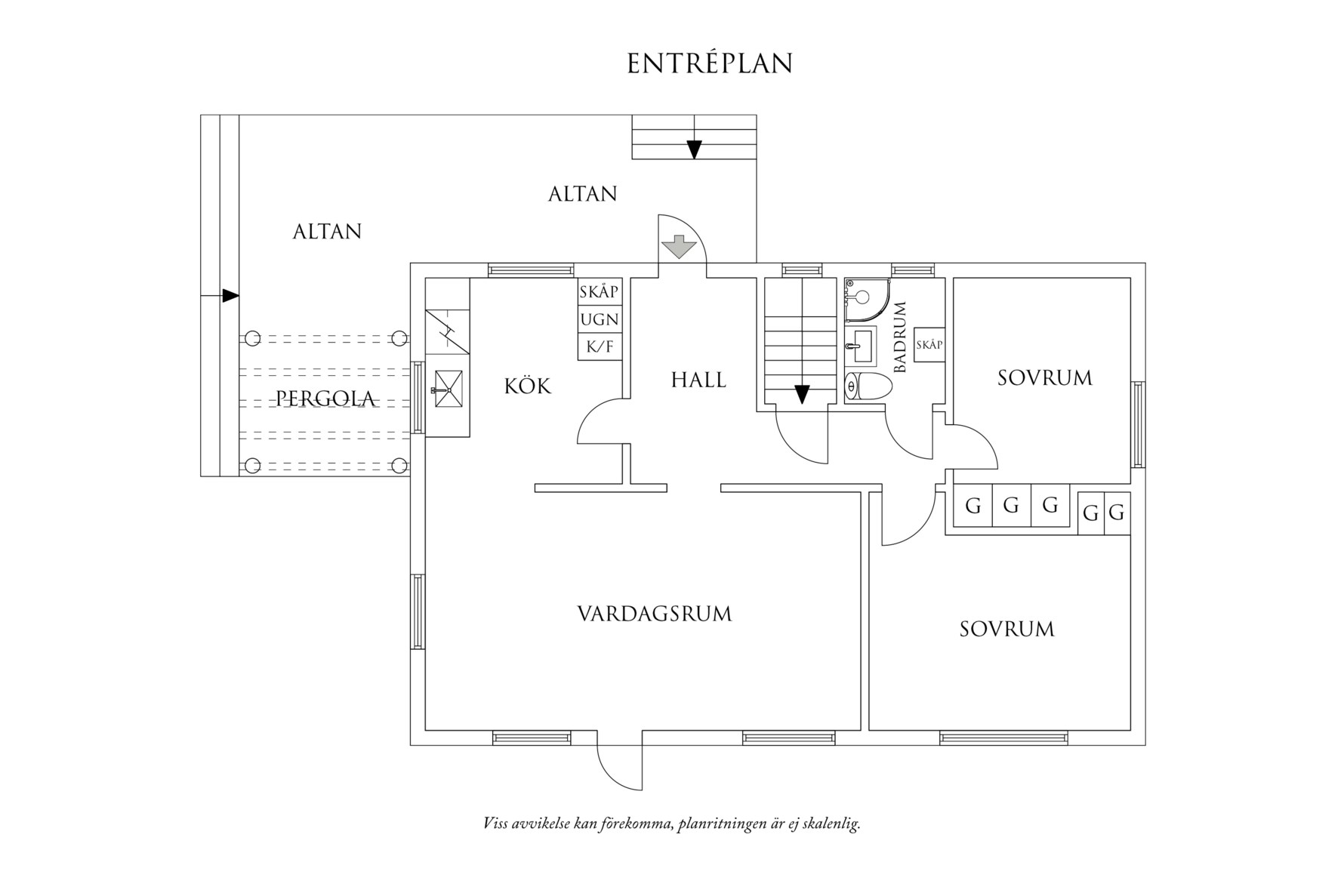 Planritning 1 Trastvägen 9
