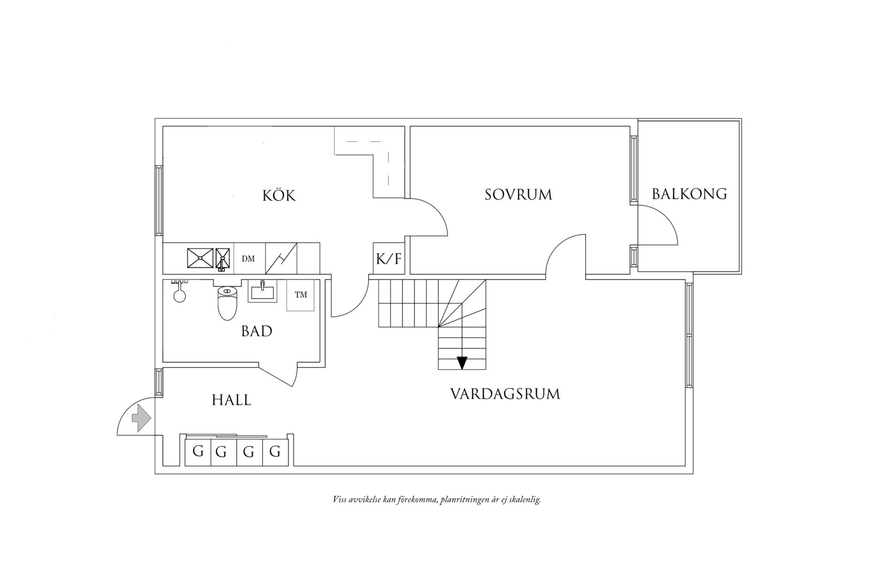 Planritning 1 Blåsutgatan 5