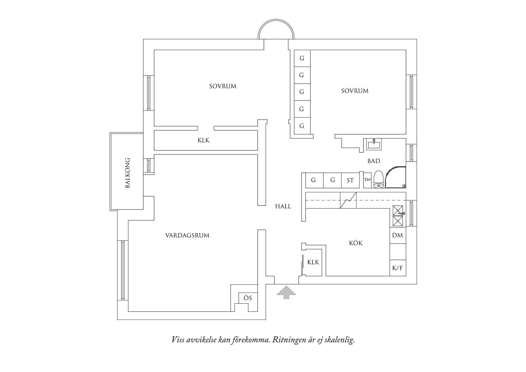 Planritning 1 Birkagatan 22B
