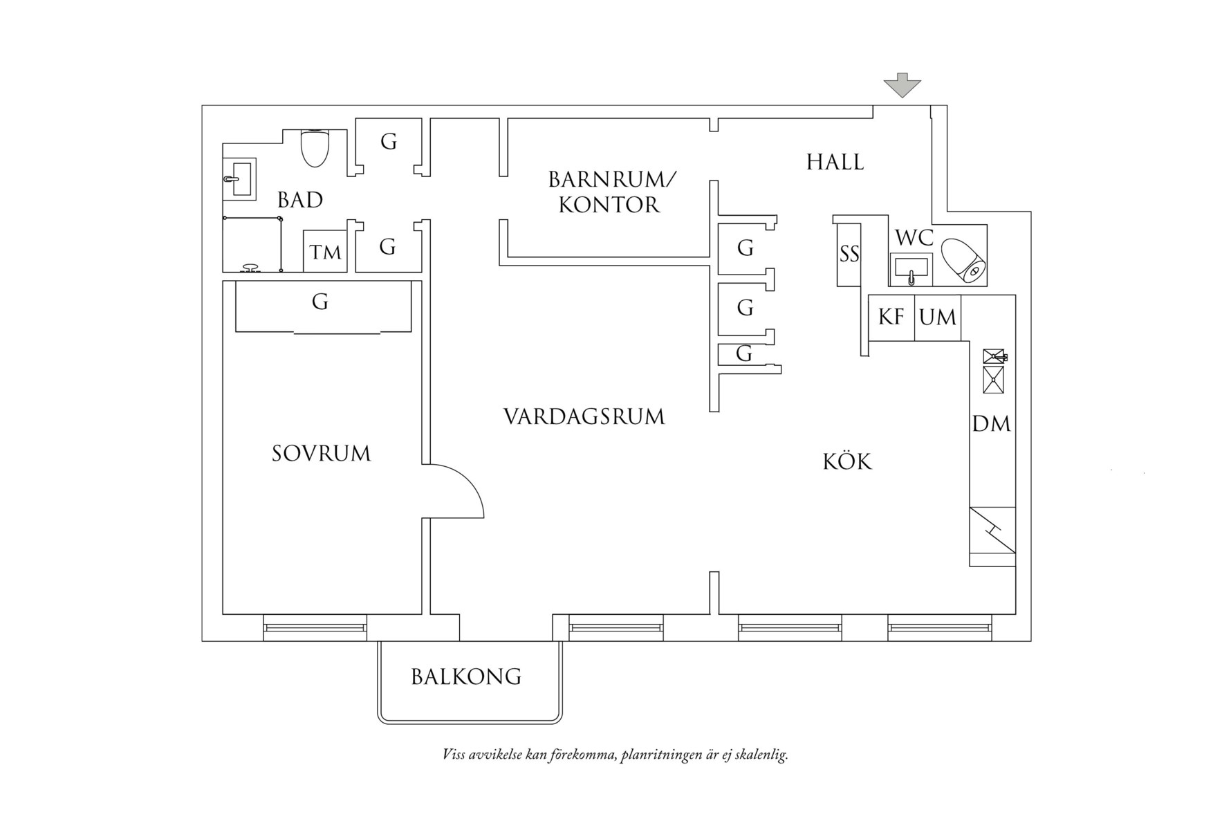 Planritning 1 Eklandagatan 33