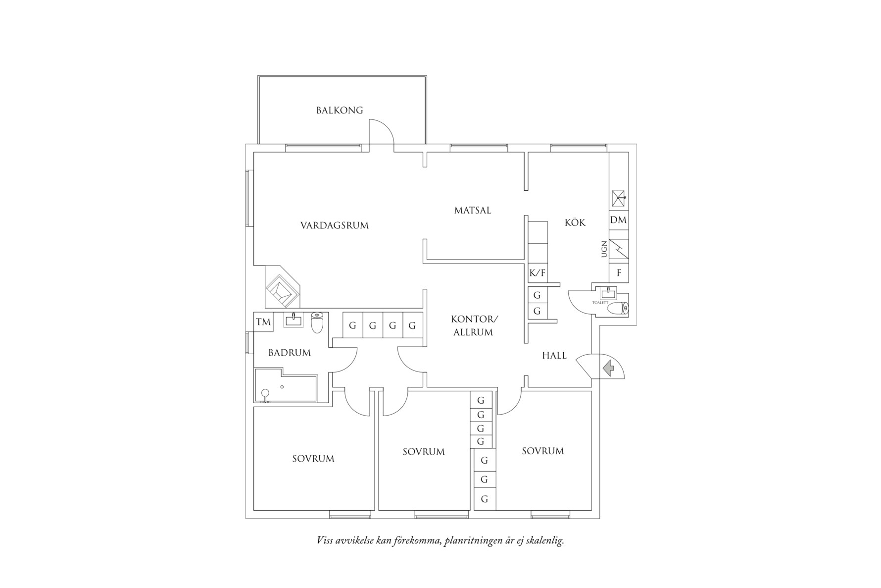 Planritning 1 Smörgatan 12