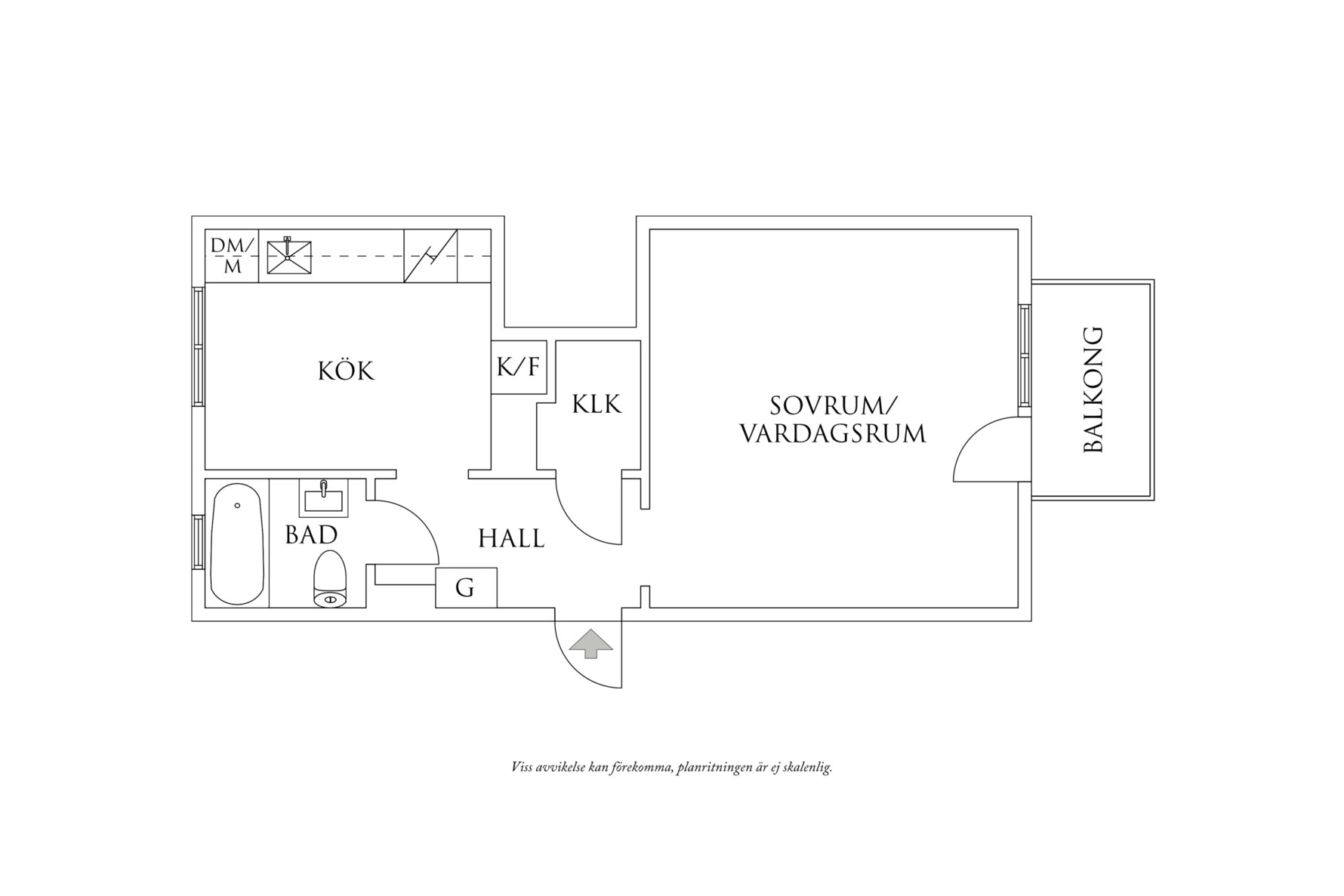 Planritning 1 Frödingsgatan 8H