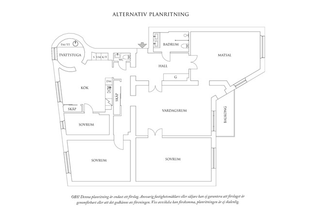 Planritning 2 Kungshöjdsgatan 11B