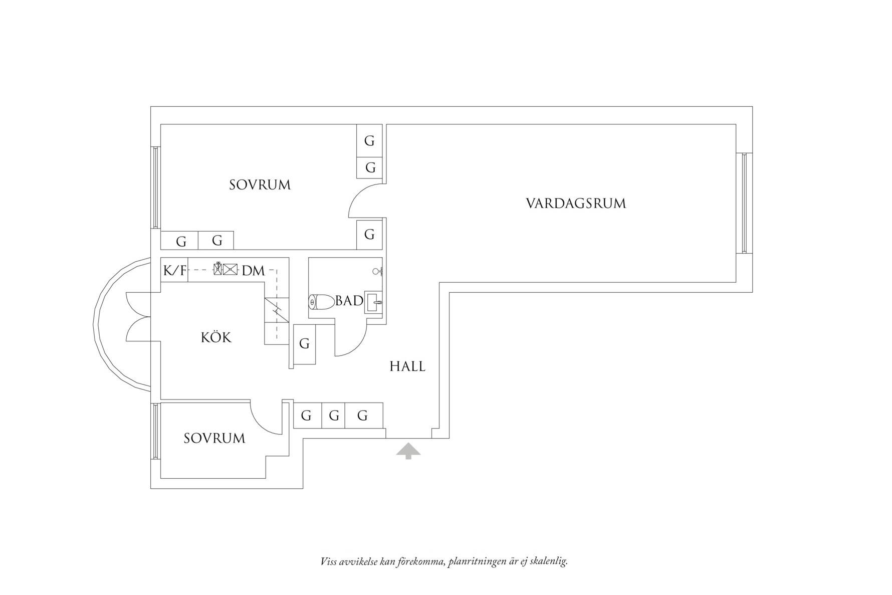 Planritning 1 Gyllenkrooksgatan 7
