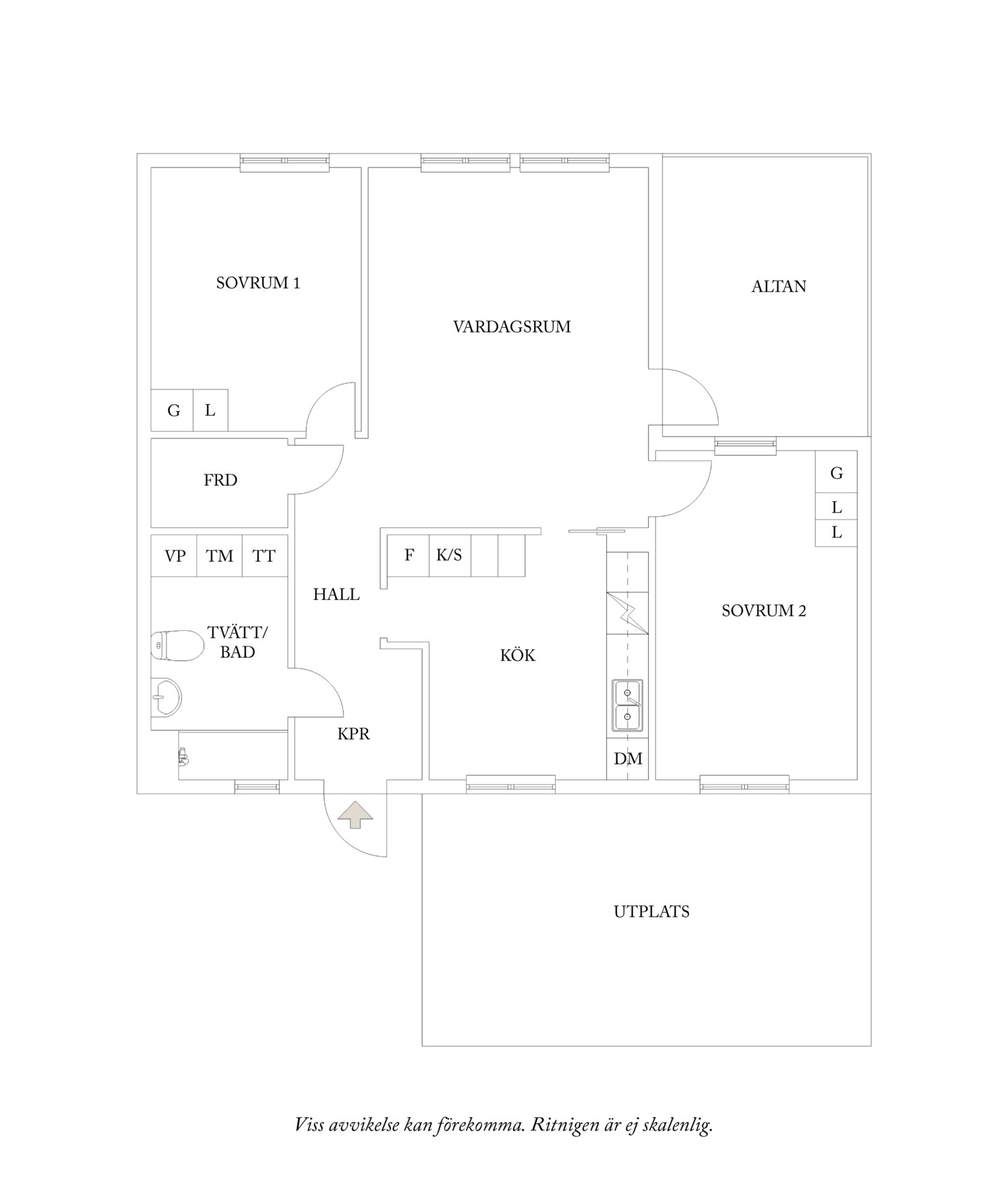 Planritning 1 Kungagårdsängen 1