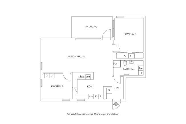 Planritning 1 Smögengatan 10